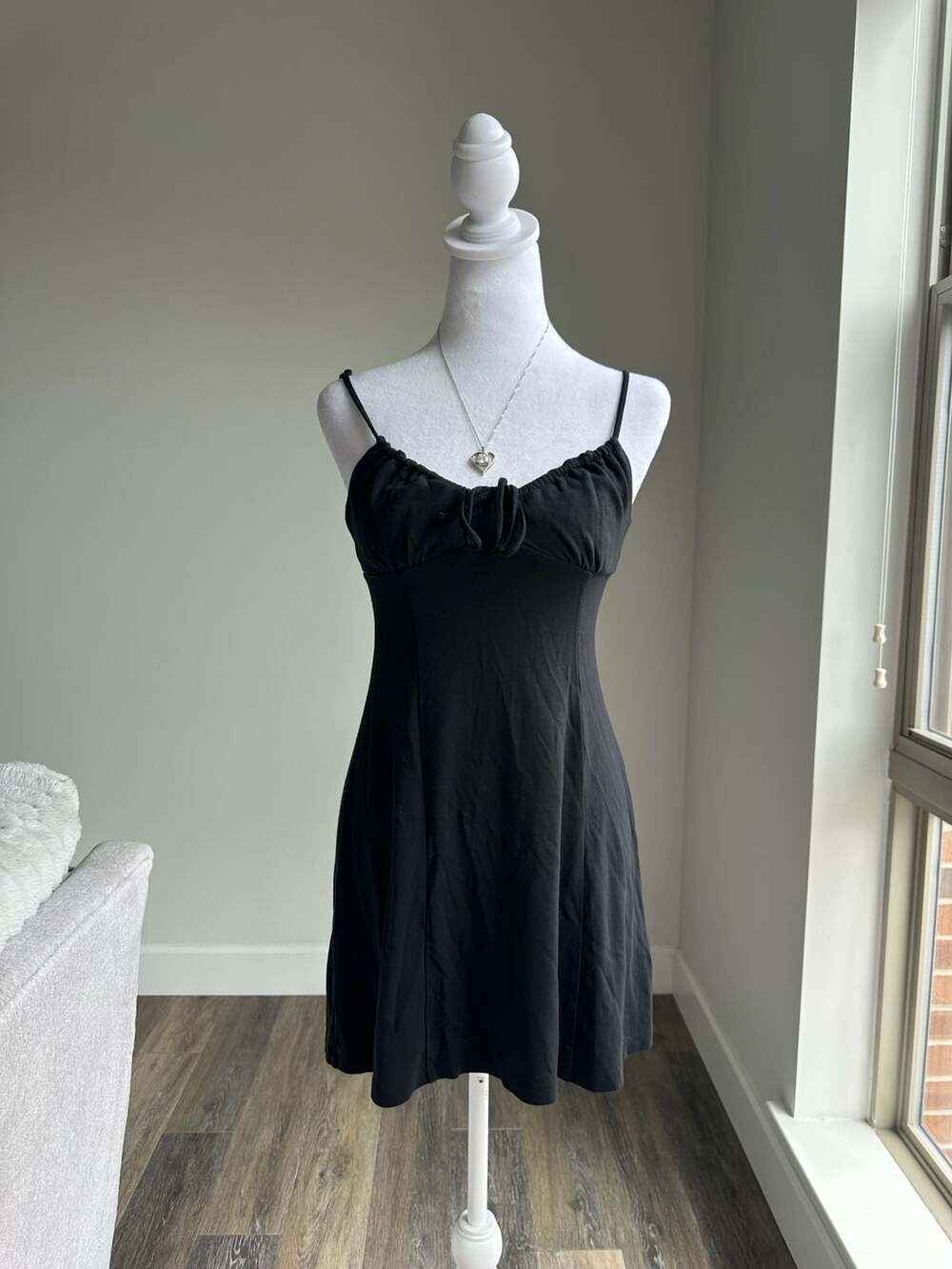 Urban Outfitters Black Ruched Bust Cami Slip Dress S